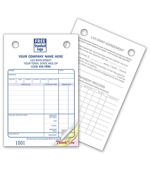 Jewelry Register Forms, Small Classic 1