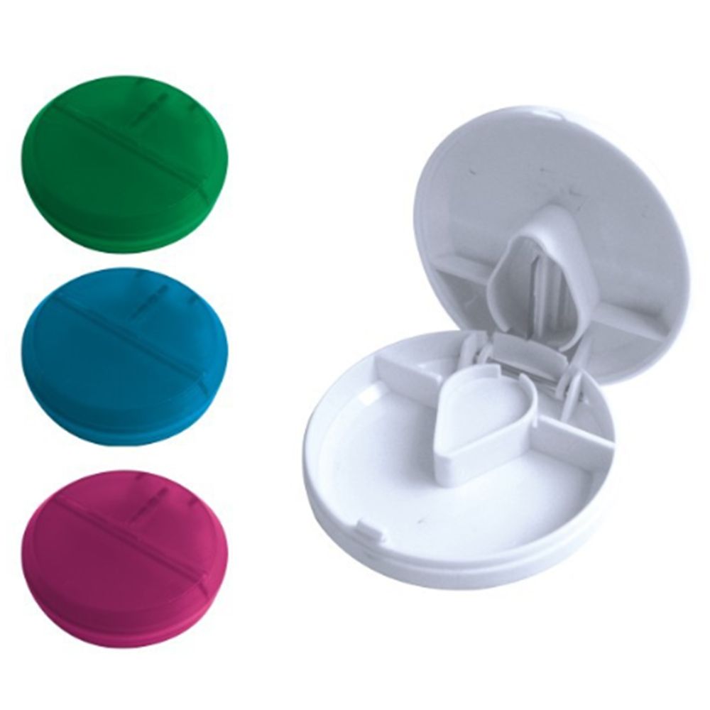 Oval Pill Case With Cutter 1
