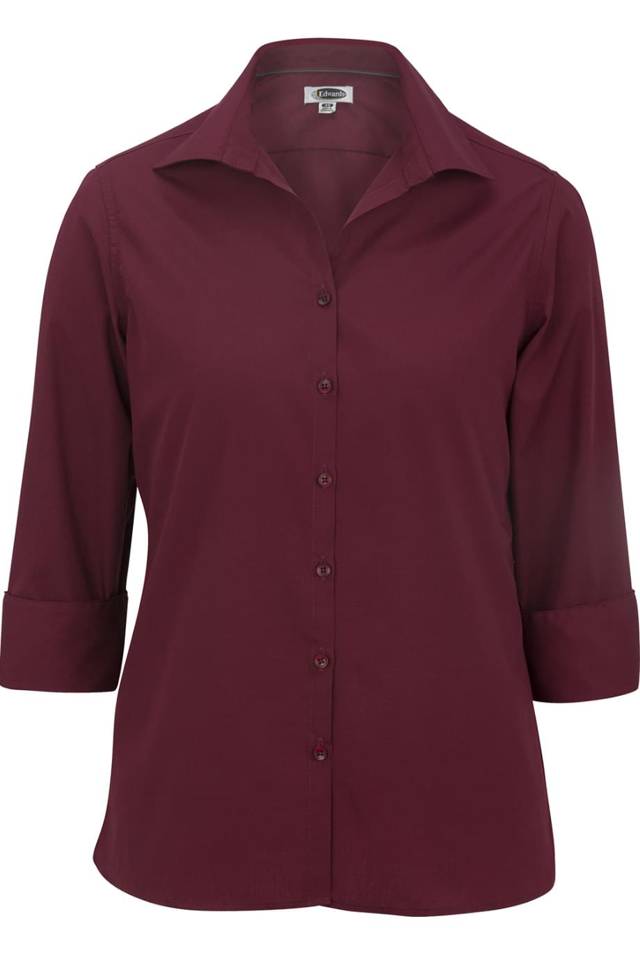 Lightweight Poplin Three Quarter Sleeve Ladies Shirt