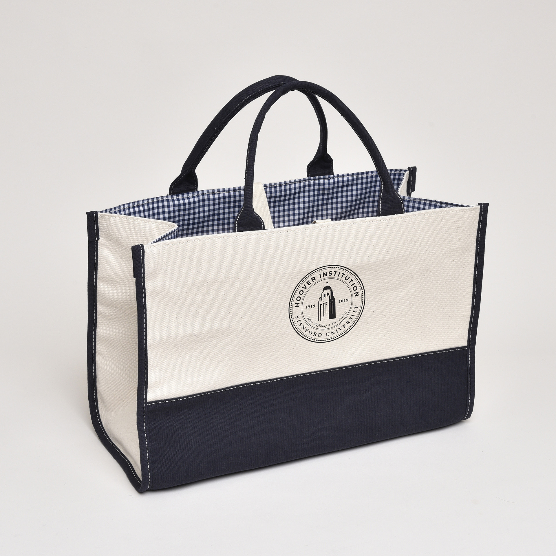 Canvas Gingham Tote