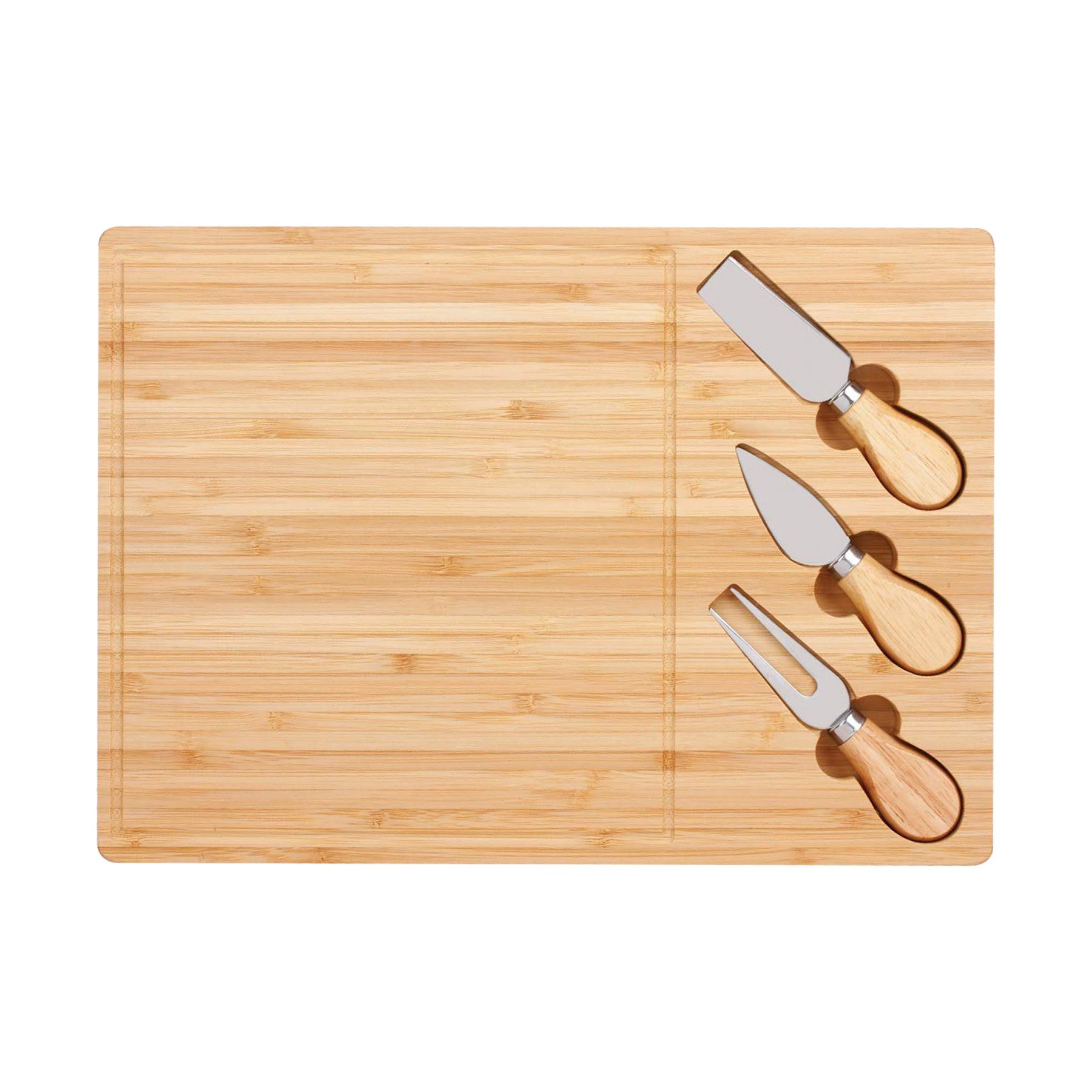 3-Piece Cheese Cutting Board With Knife And Fork 18