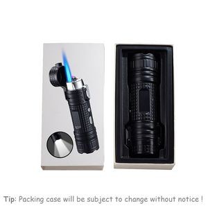 Alloy 4 In 1 Lighter With Flashlight Dual Electric Arc Jet Fire 17