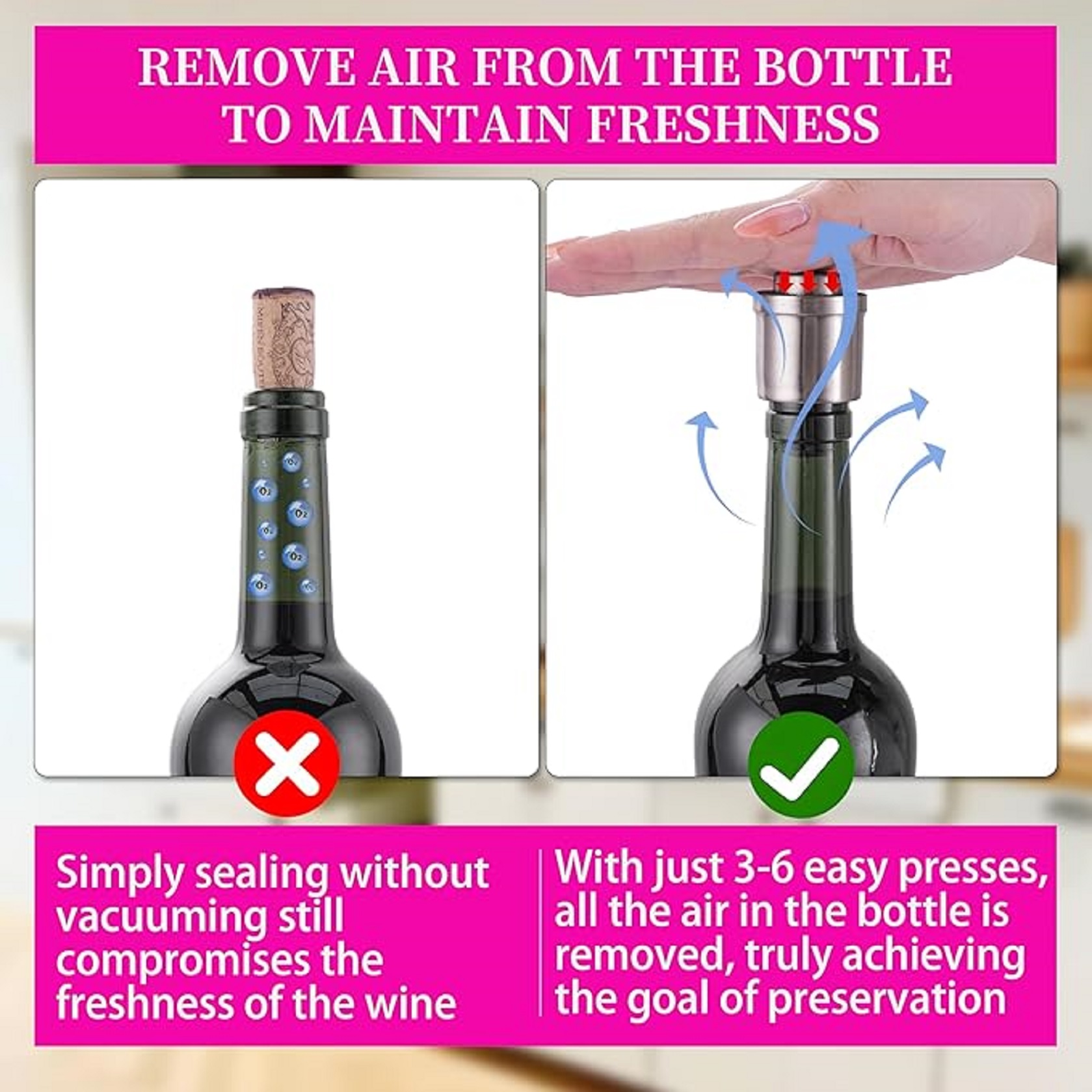 Wine Stoppers Vacuum for Wine Bottles 8