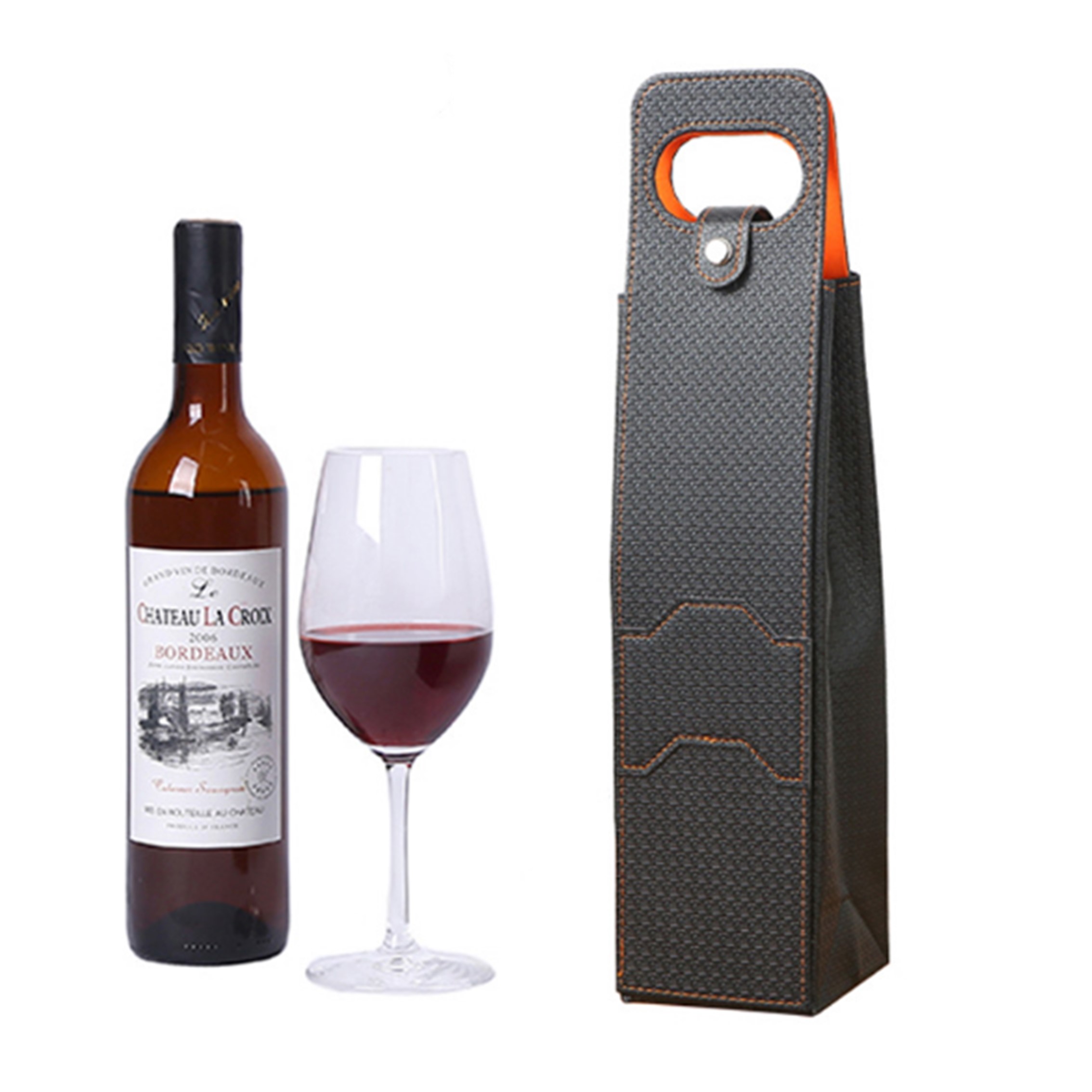 PU Leather Case Beer Wine Bottle Bag 3