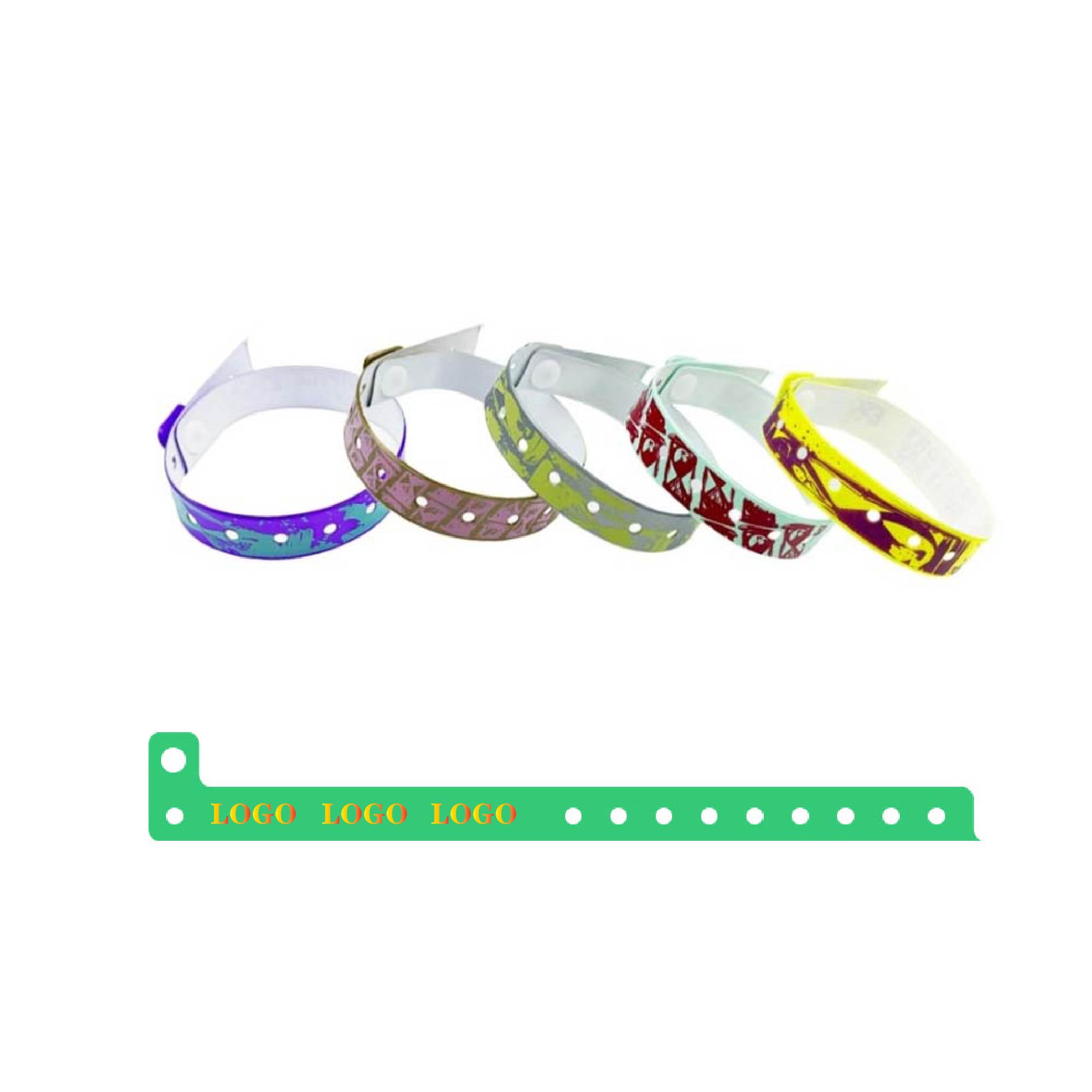 MOQ 50 pcs PVC Waterproof Buckle Wristbands 2
