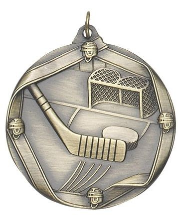 Hockey Die Cast Medal, 2 1/4" 2