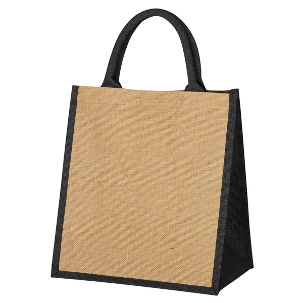 Custom Escape Medium Jute Tote Bags-12" W x 13" H x 7.25" D 4