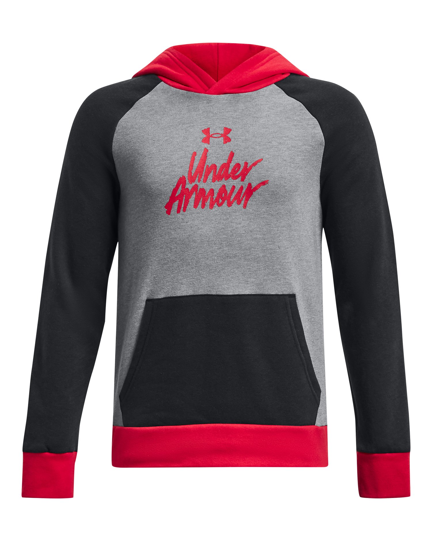 UA Rival Fleece Script Colorblock Boys' Hoodie 4