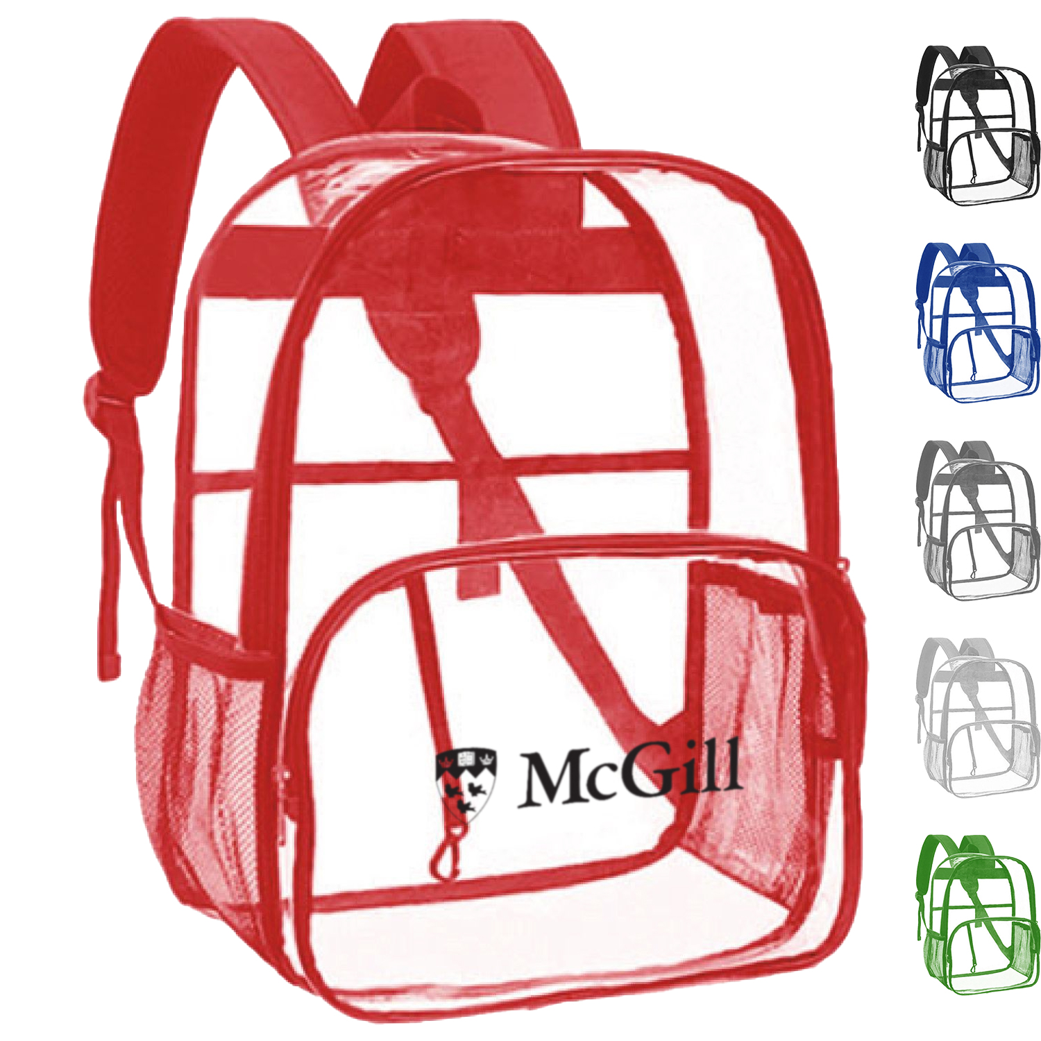 Water-resistant Heavy Duty Clear PVC Transparent Backpack 3