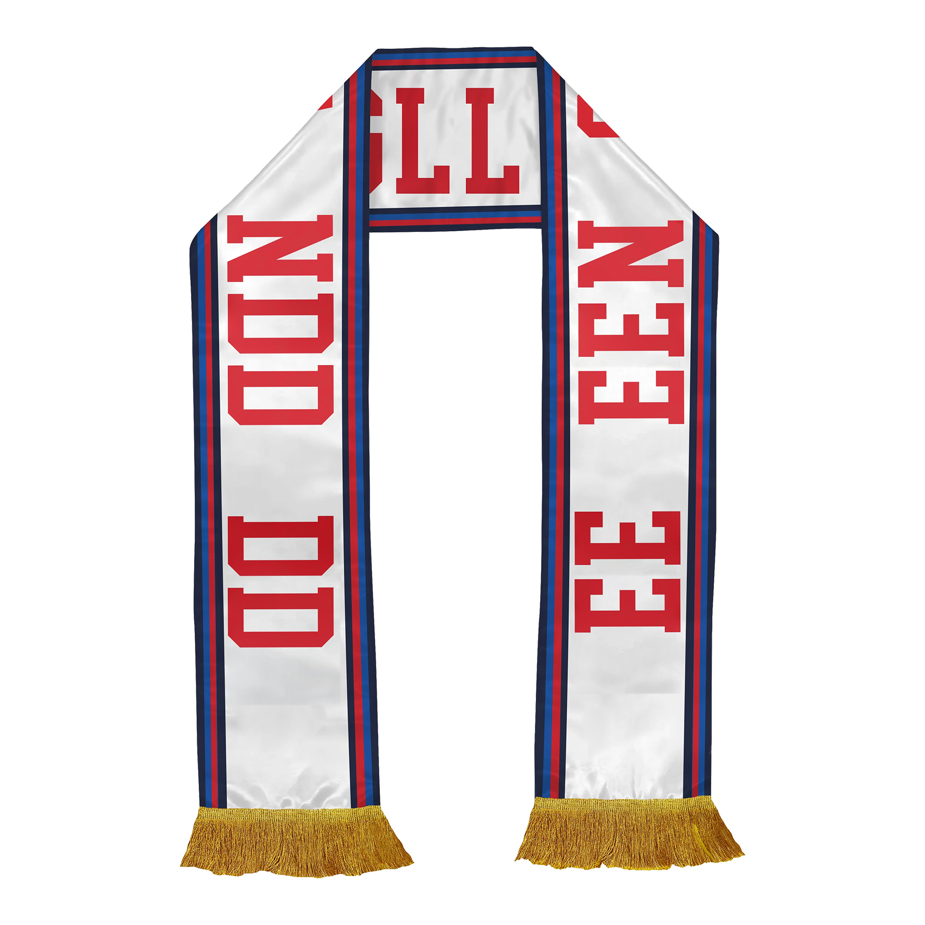 Premium 140gsm Glossy Satin Fan Scarf With Tassel Fringe 27