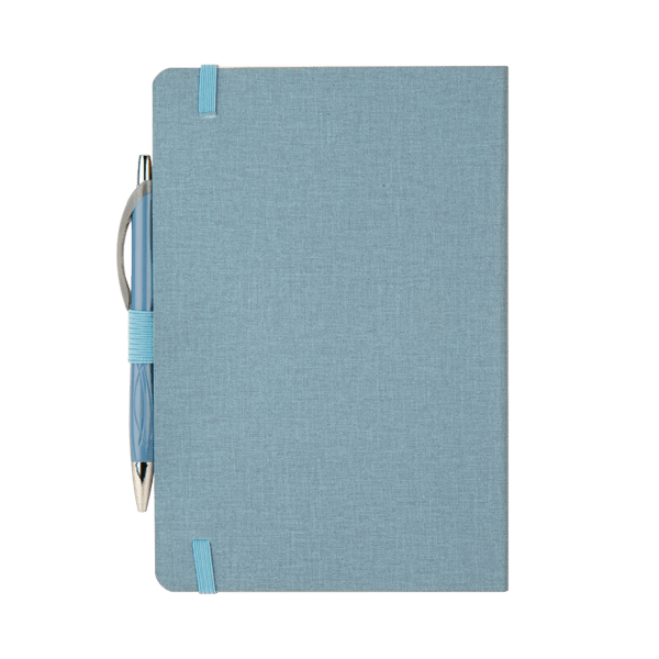 Crosshatch PU Notebook With Pen 25