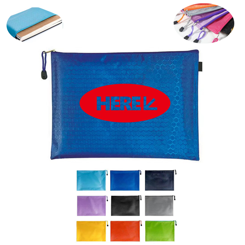 MOQ50 A4 Size Waterproof File Bag with Zipper 1