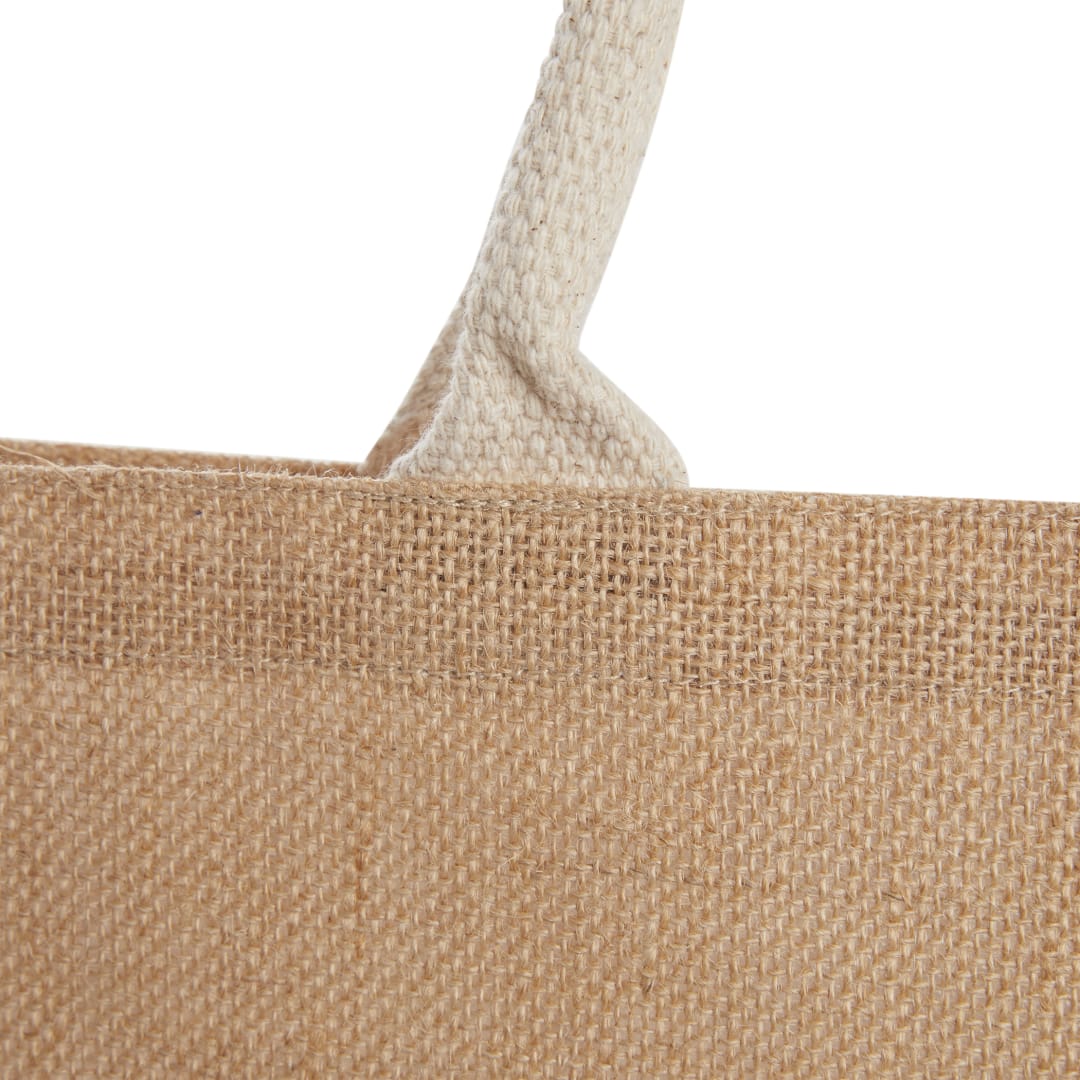 Jute Shopper Tote with Recycled Cotton Pocket, custom tote bag with logo imprint 60