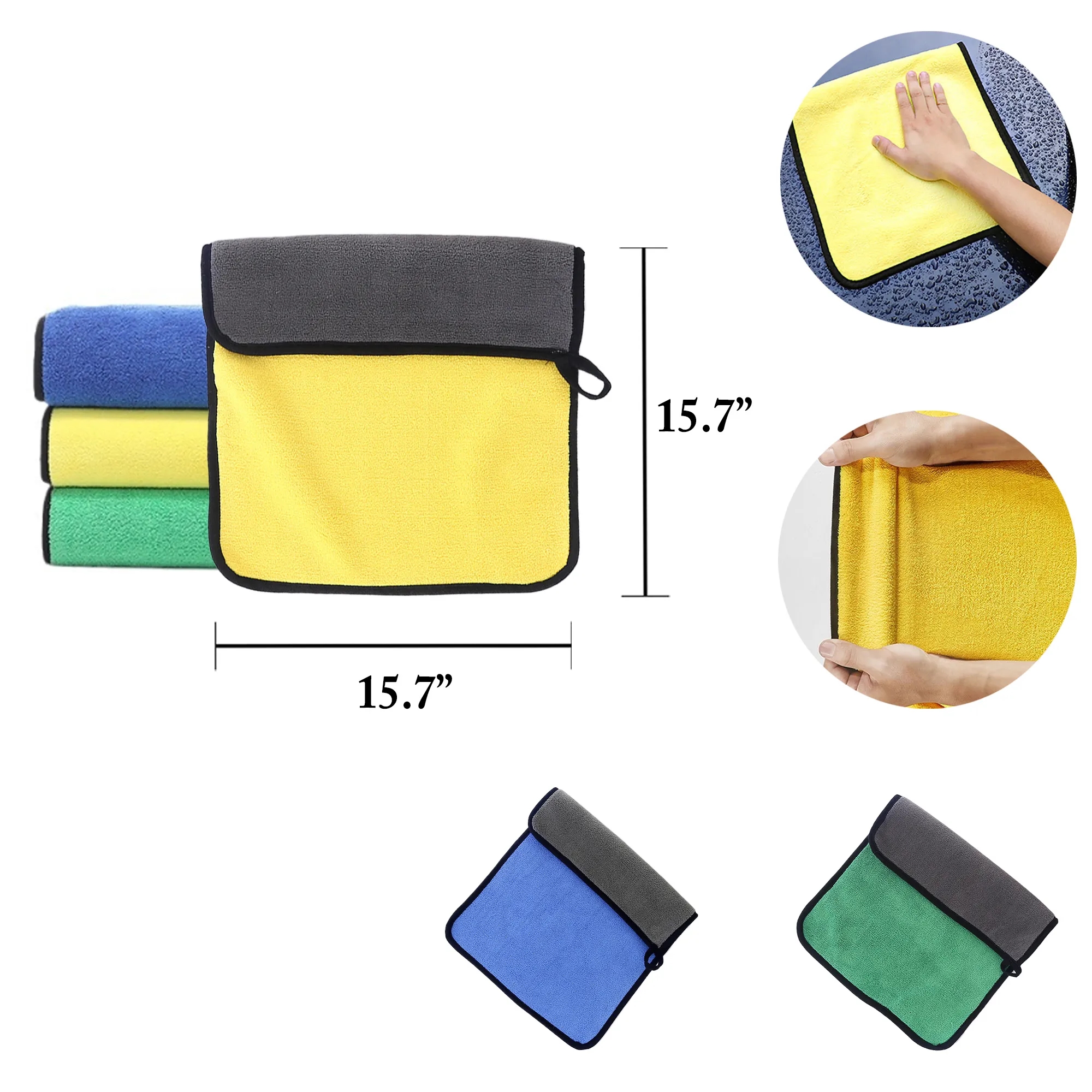 MOQ50 500g Coral Fleece Towel Home Car Cleaning 3