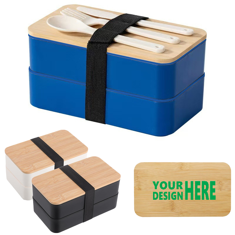 Portable Office Worker Double-Layer Lunch Box 3