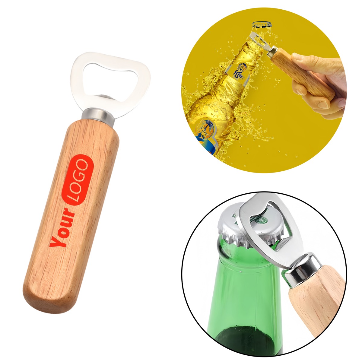 Wooden Handle Minimalist Bottle Opener 3