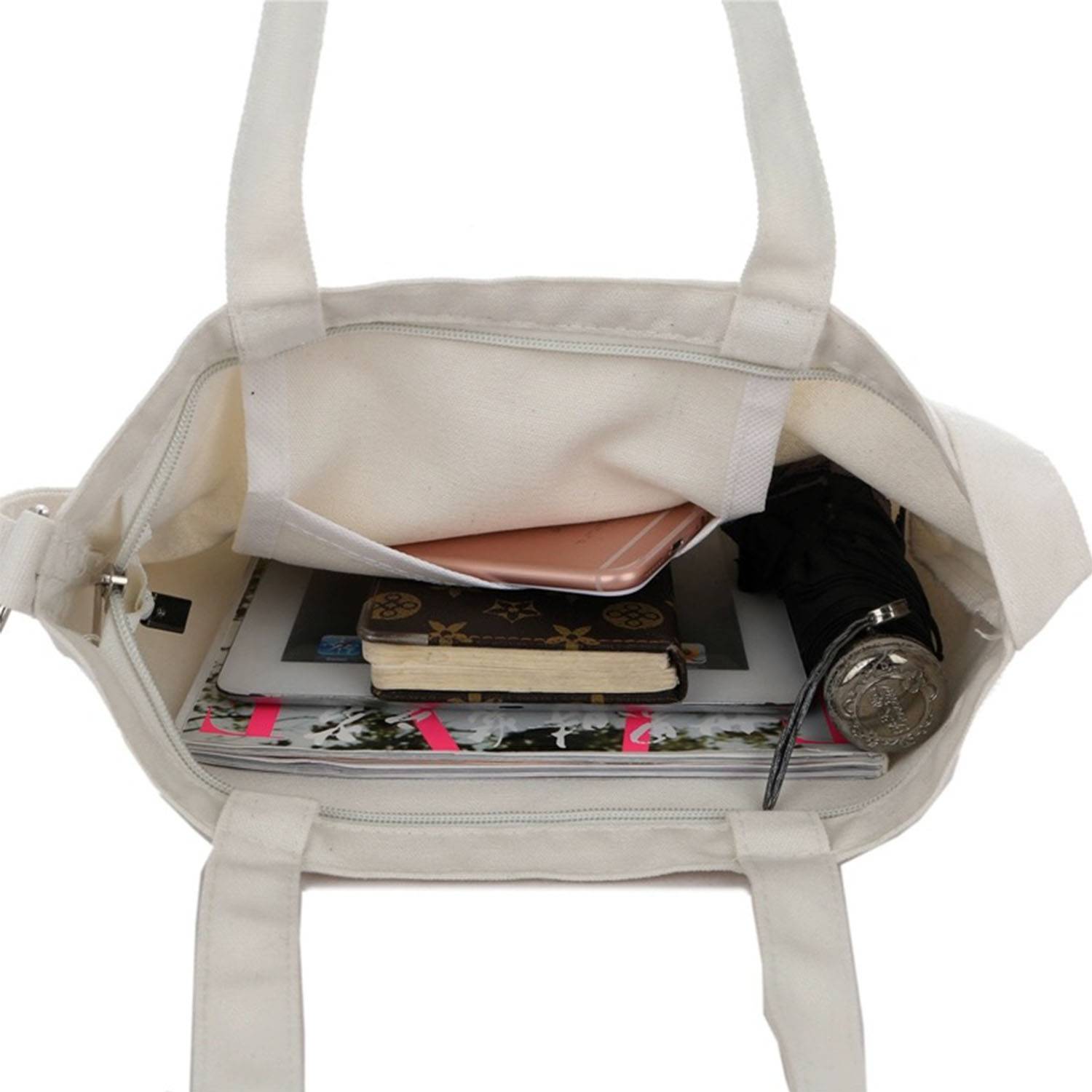 Canvas Tote Bag Handbag, custom tote bag with logo imprint 5
