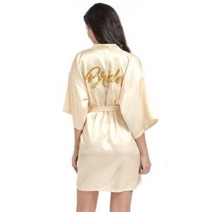 Womens Silk Satin Sleepwear Wedding Party Bride 3