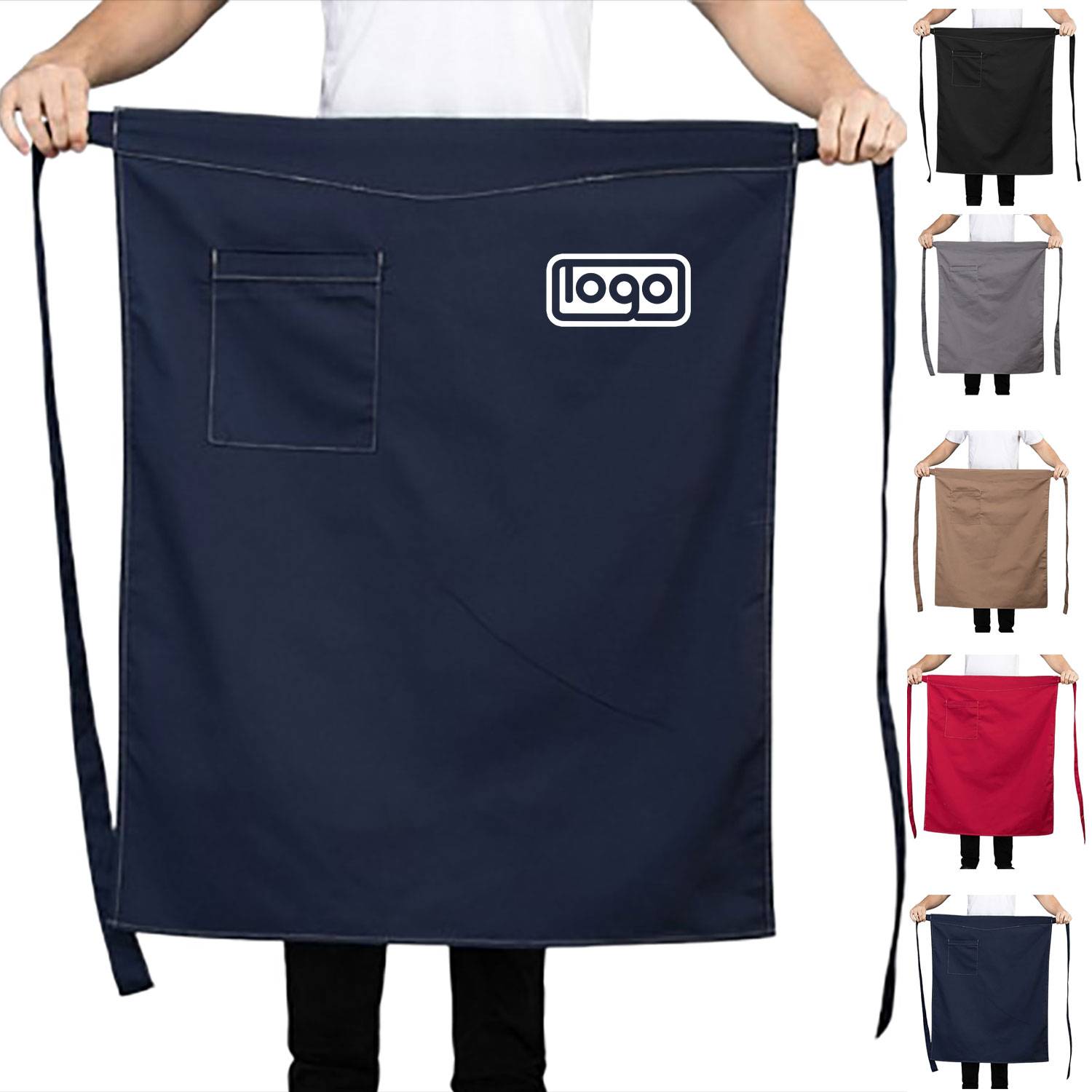Durable Canvas Half Apron with Adjustable Straps 3