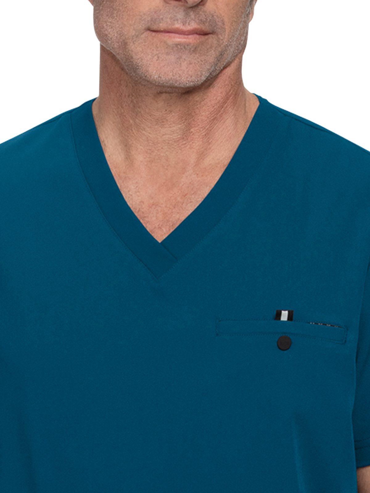 koi - Next Gen - Men's One-Pocket V-Neck Tuck-In On Call Top 12