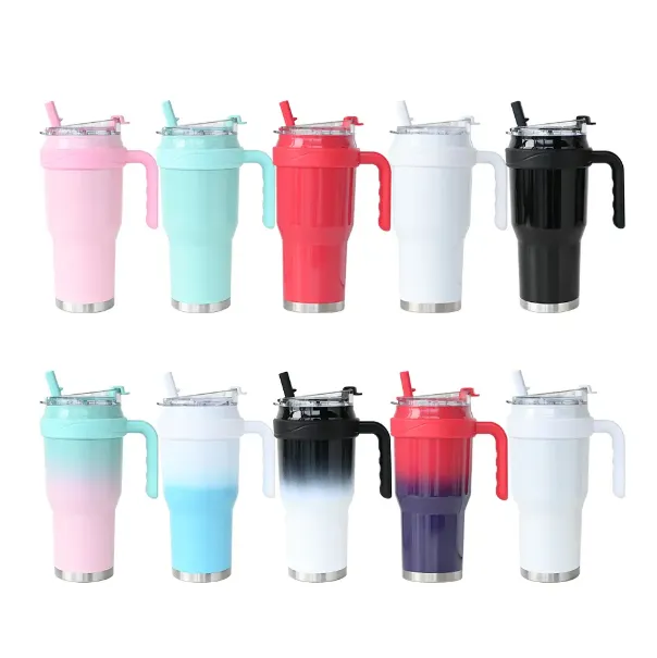 Insulated 40oz Tumbler with Handle 1