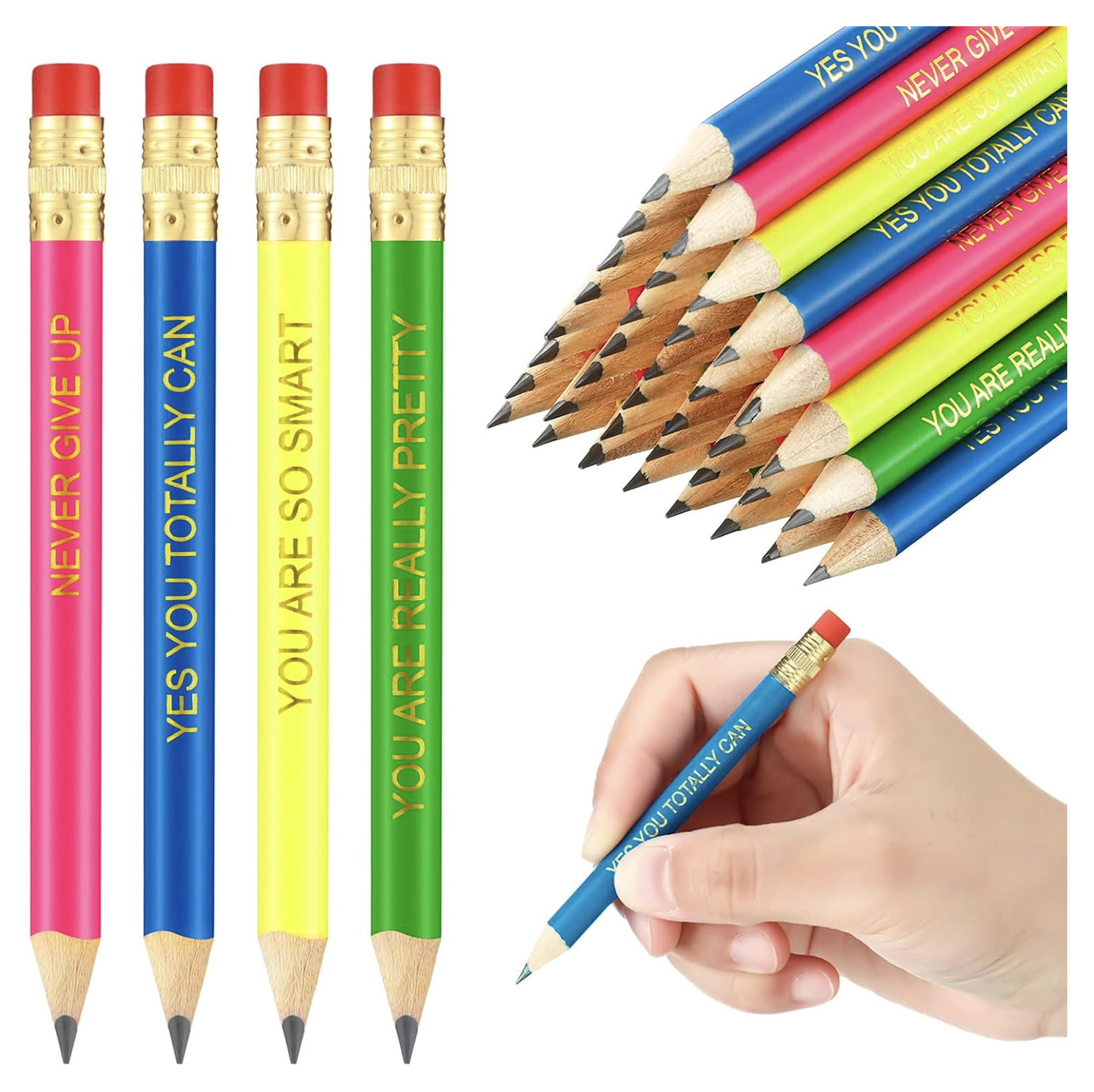 Half Pencils with Eraser 2