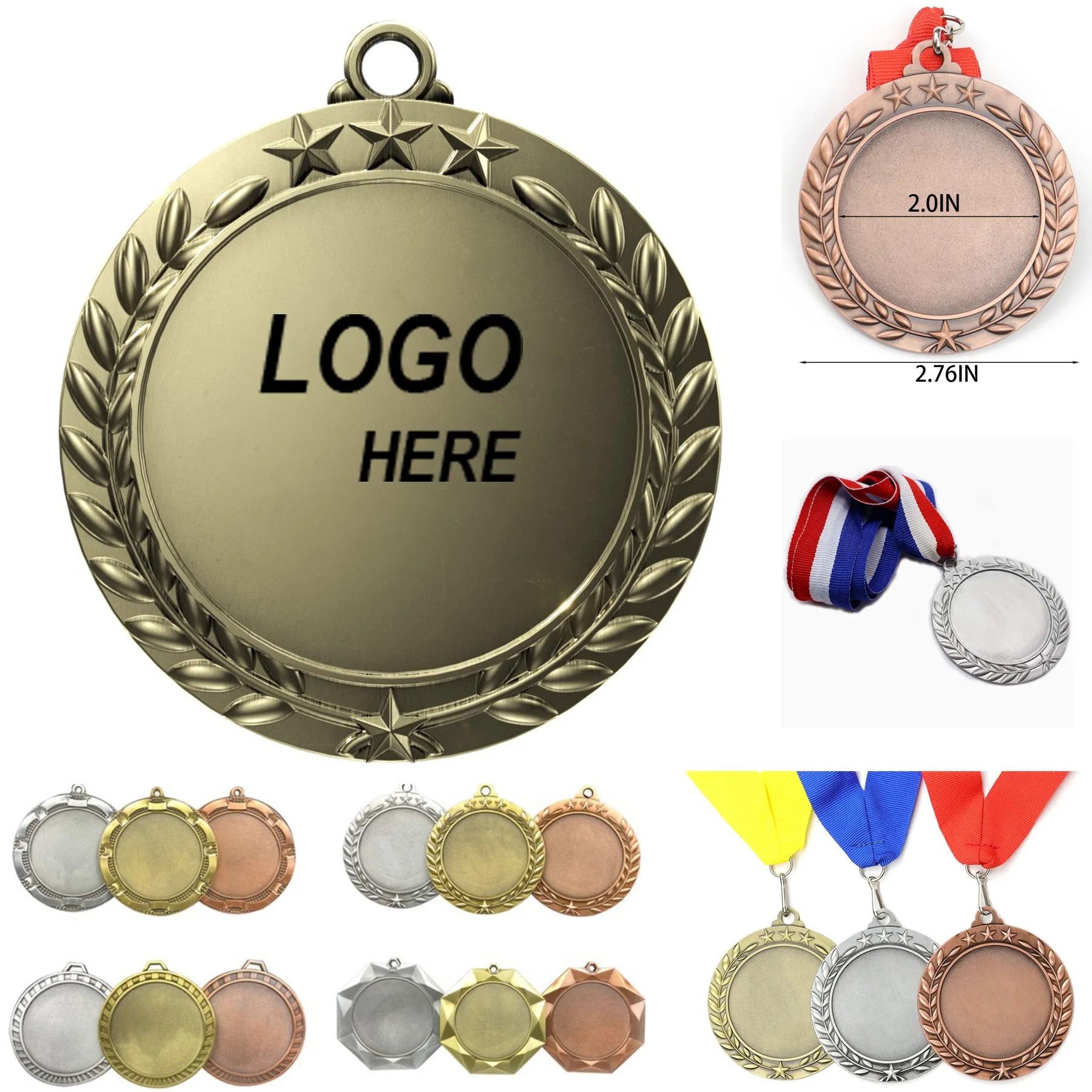 Metal Wheat Border Honor Medal 2