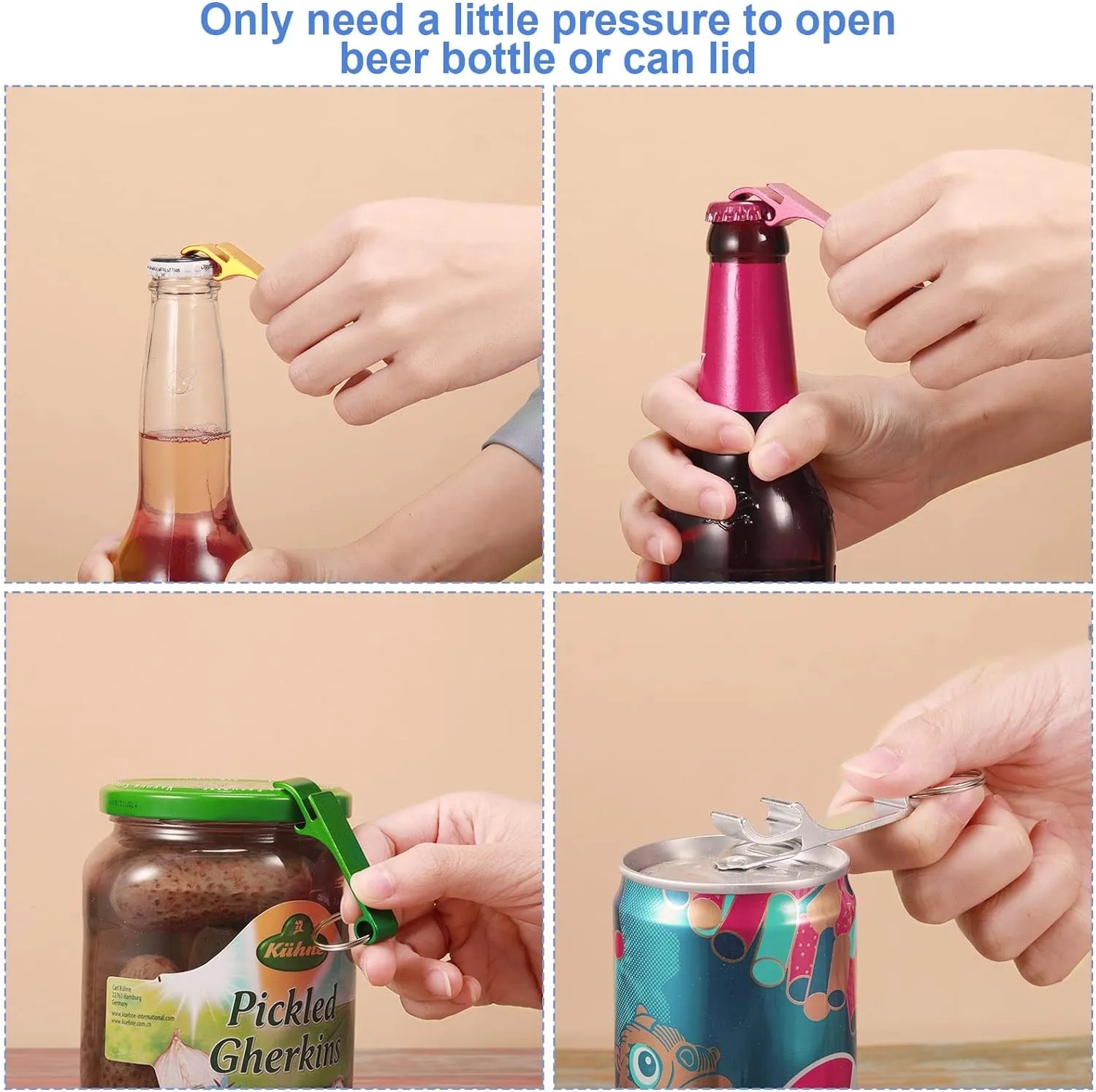 Aluminum Bottle Opener Keychain Ring 1