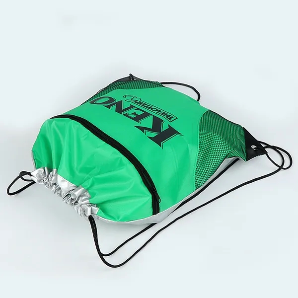 Cyclone Mesh Curve Polyester Drawstring Backpack -14x18 6