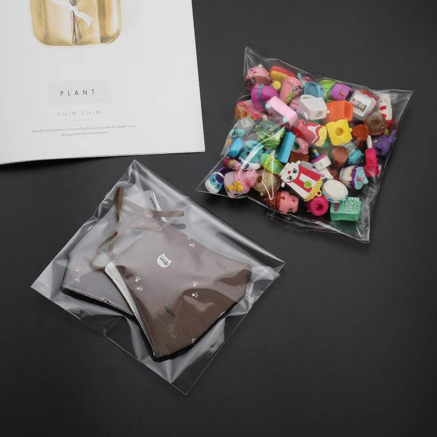 Self-Sealing Clear Plastic Cellophane Bags 1