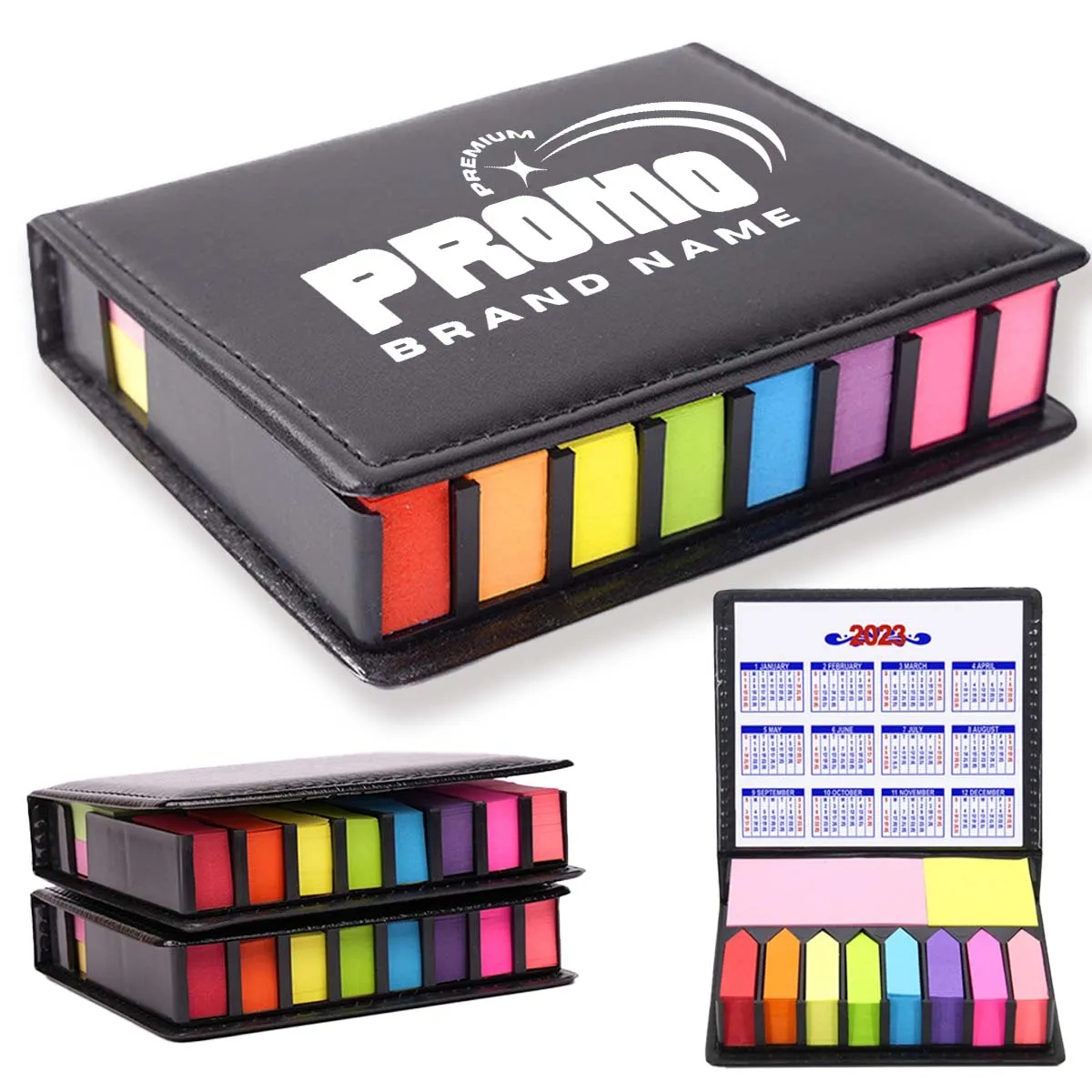 Deluxe PU Leather Self-Stick Pads Memo Note Organizer 1