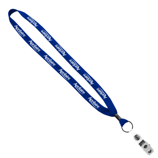 5/8" Polyester Shoelace Lanyard with Metal Crimp & Split-Ring 371