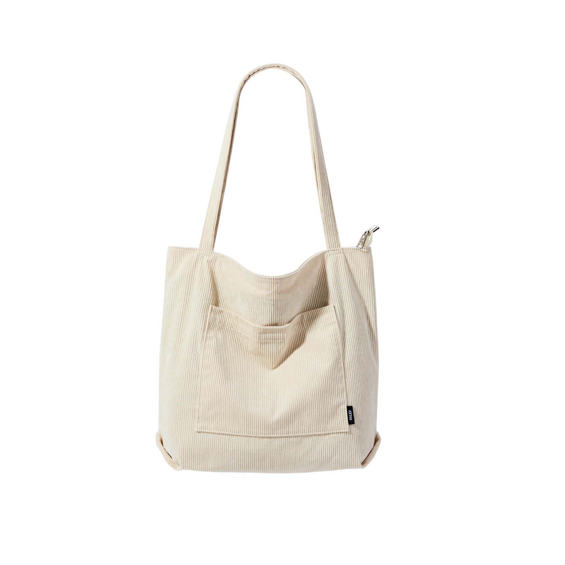 Corduroy Zipper Tote Bag 2