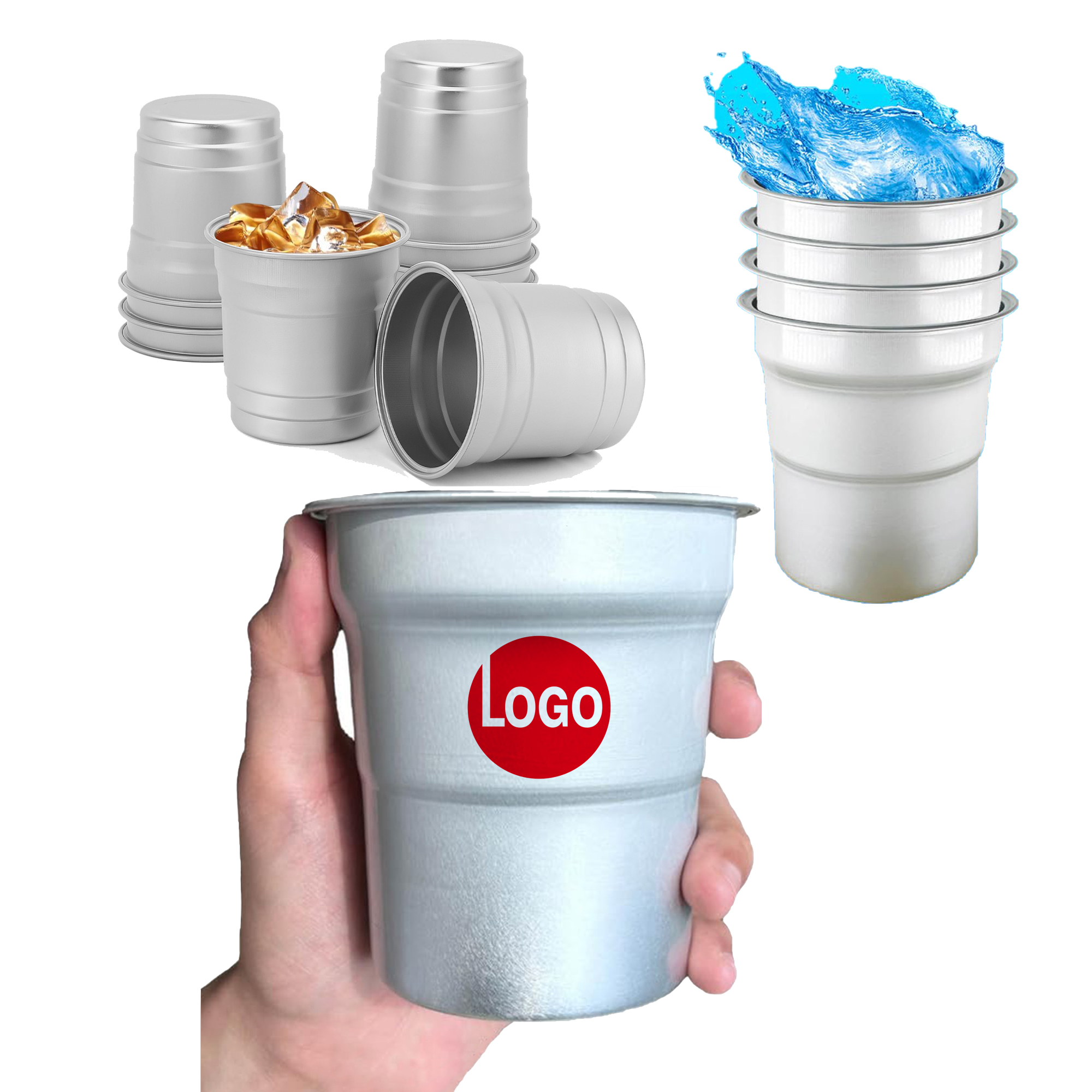 Recyclable Aluminum Party Cup with Easy-Drink Lip 7