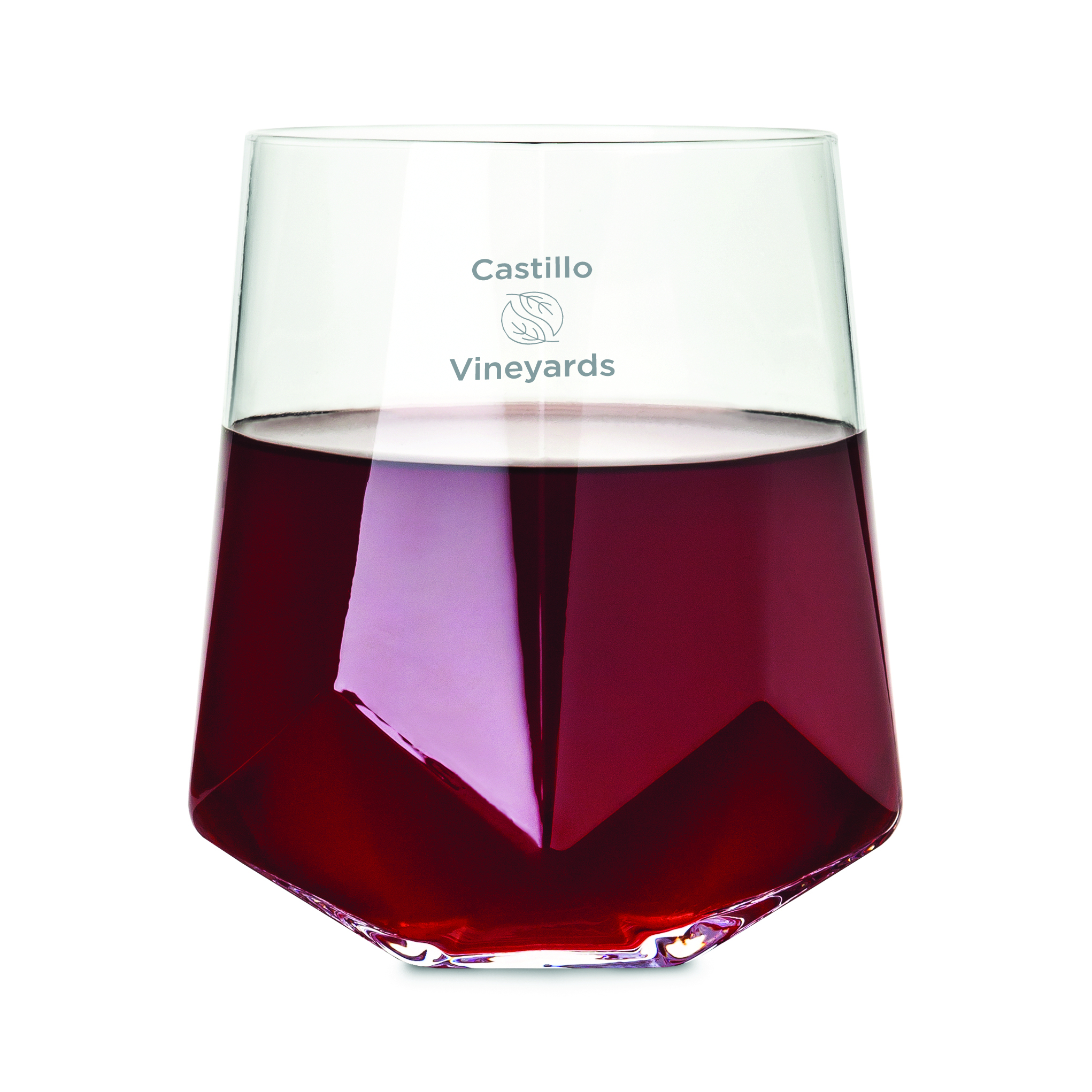 Viski® Faceted Crystal Wine Glass
