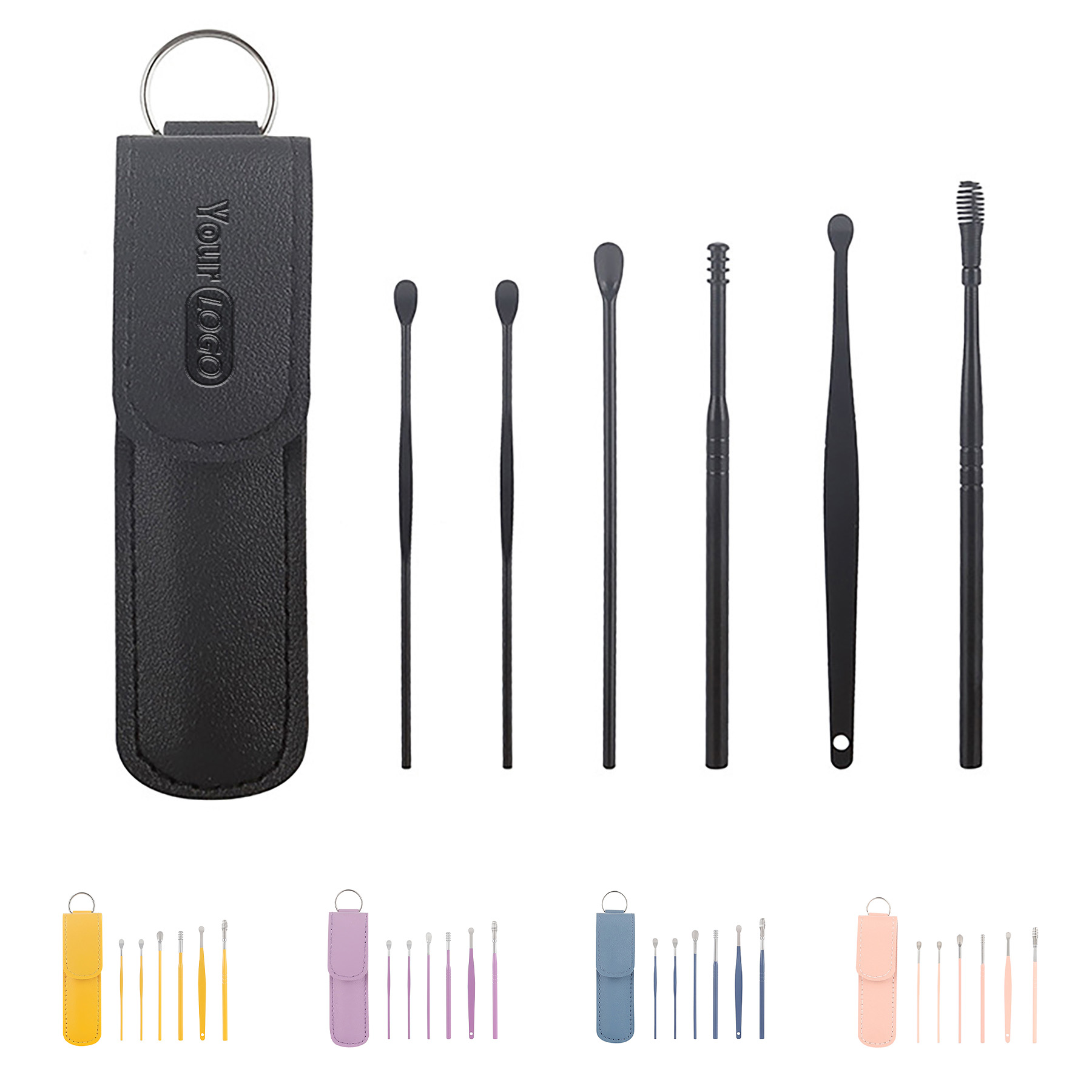 Stainless Steel Ear Spoon Cleaning Tool Six Piece Set 2