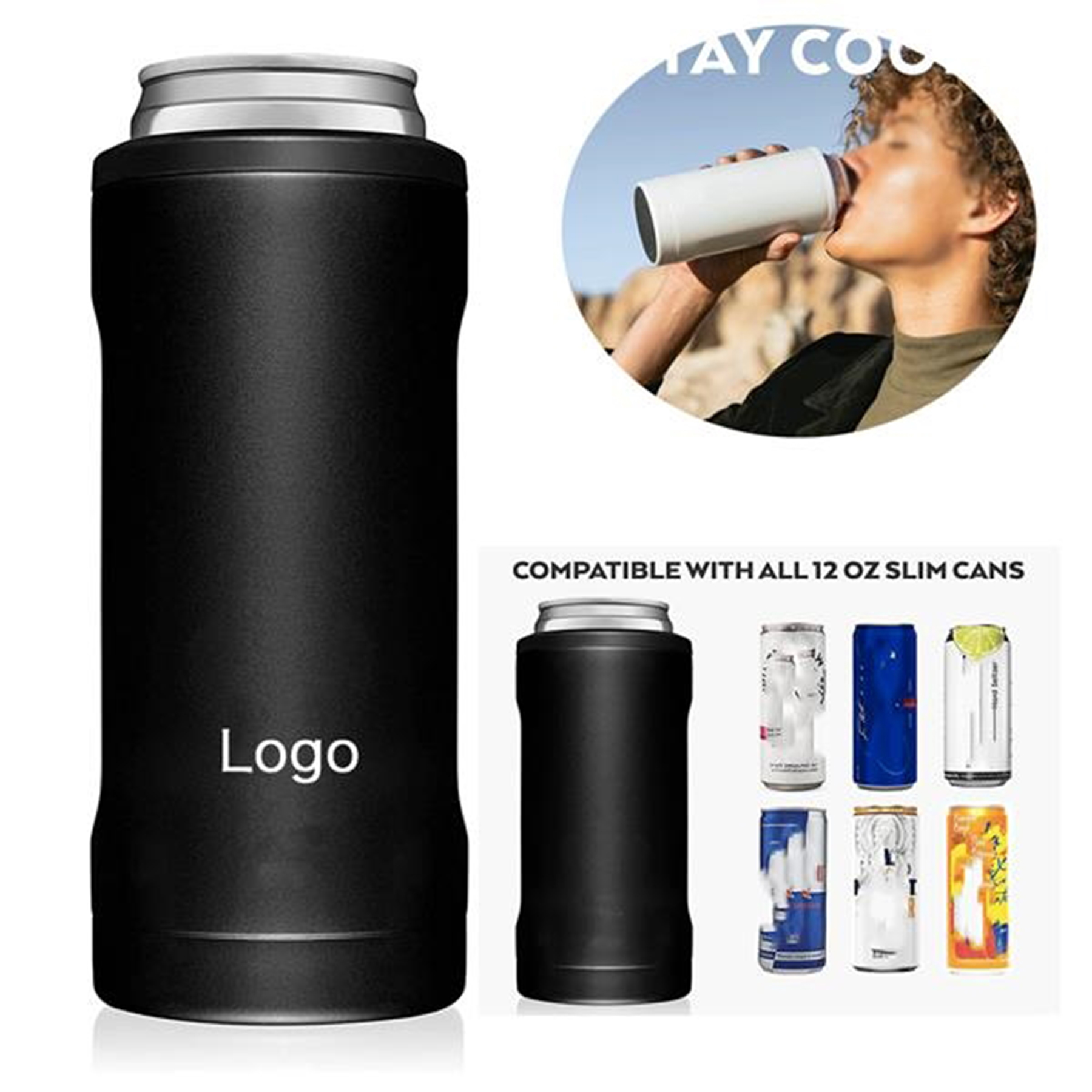 Stainless Steel 12Oz Insulated Can Cooler 2