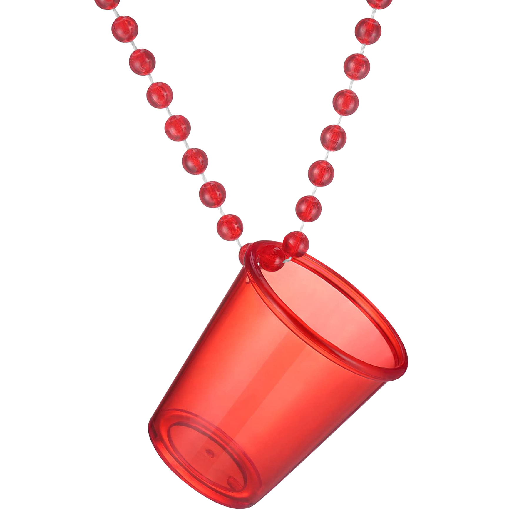 Plastic Shot Glass With Beaded Chain For Parties & Events 9