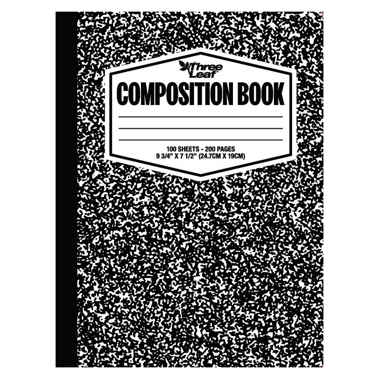 College Ruled Composition Notebooks - 100 Sheets Black 2