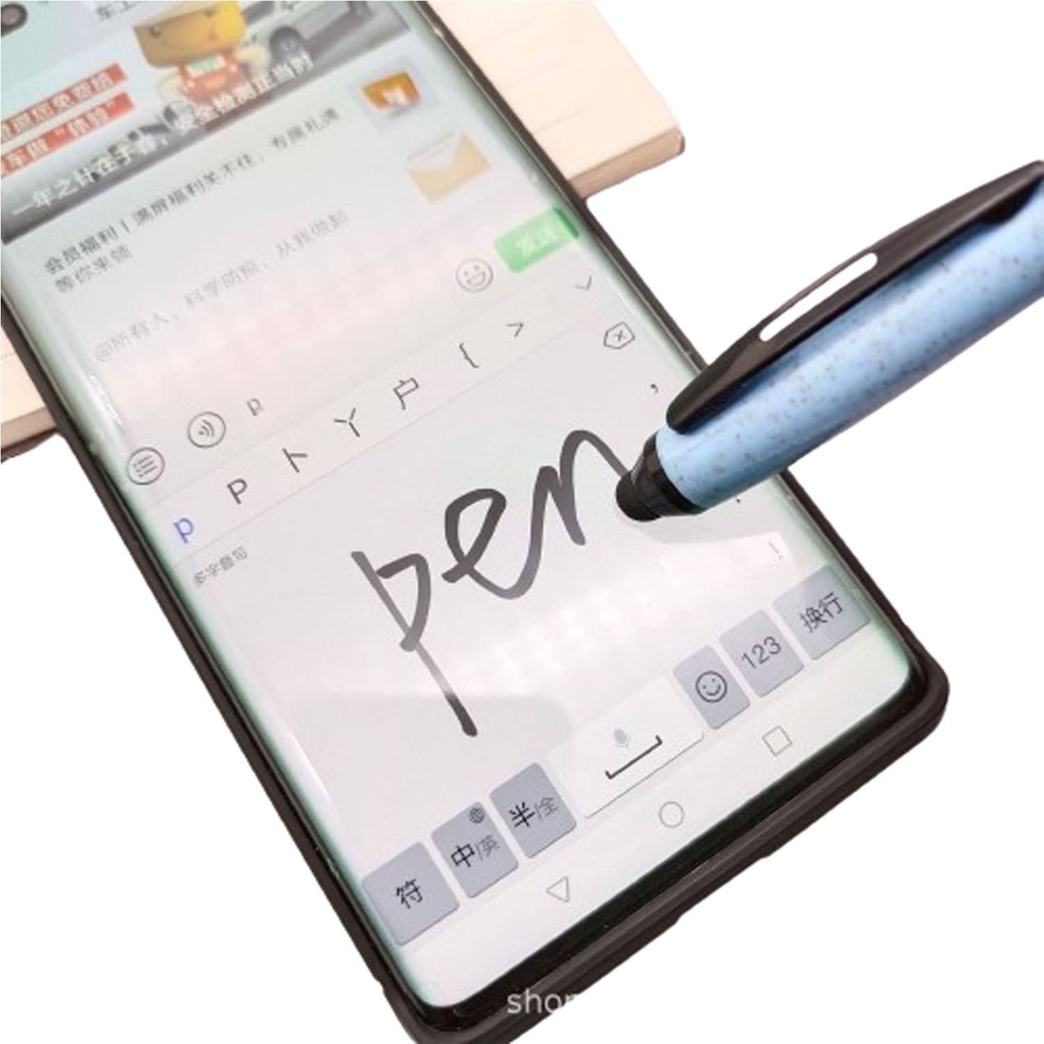 Wheat Straw Retractable Stylus Ballpoint Pen 5