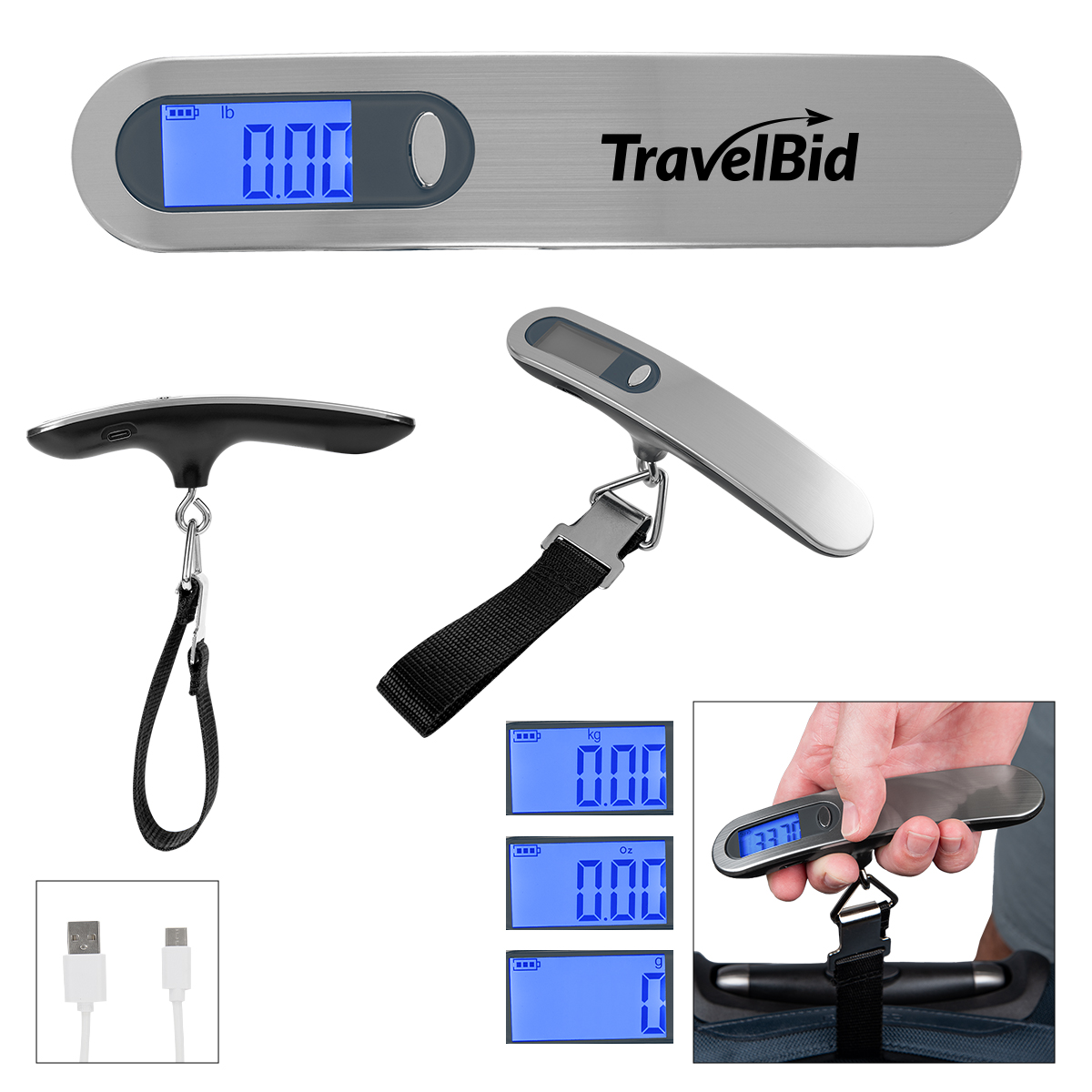 Rechargeable Luggage Scale With Digital Display 1
