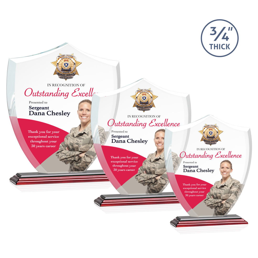 Scudo Shield VividPrint™ Award - Rosewood