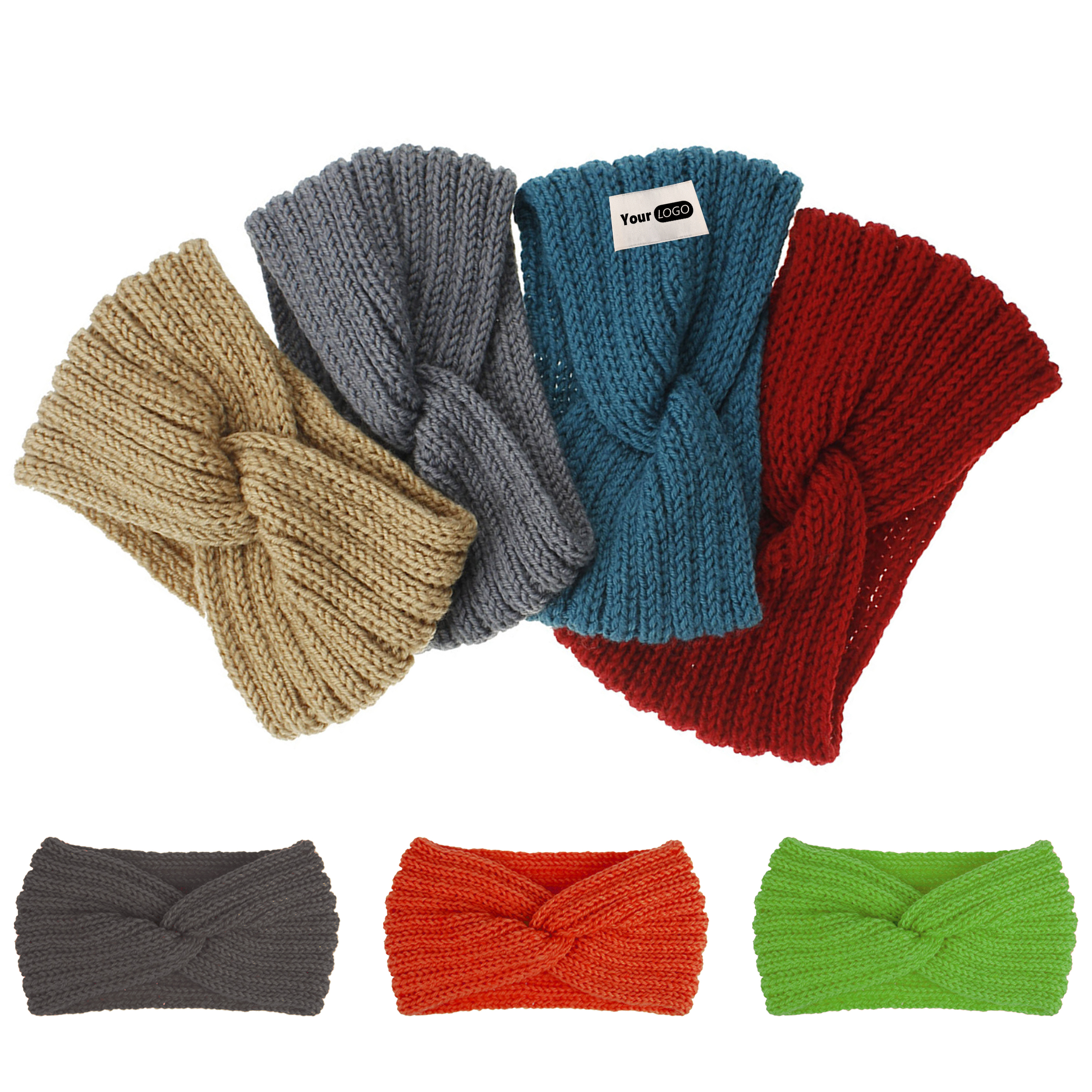 Acrylic Yarn Knit Ear Warmer With Custom Logo Option 3
