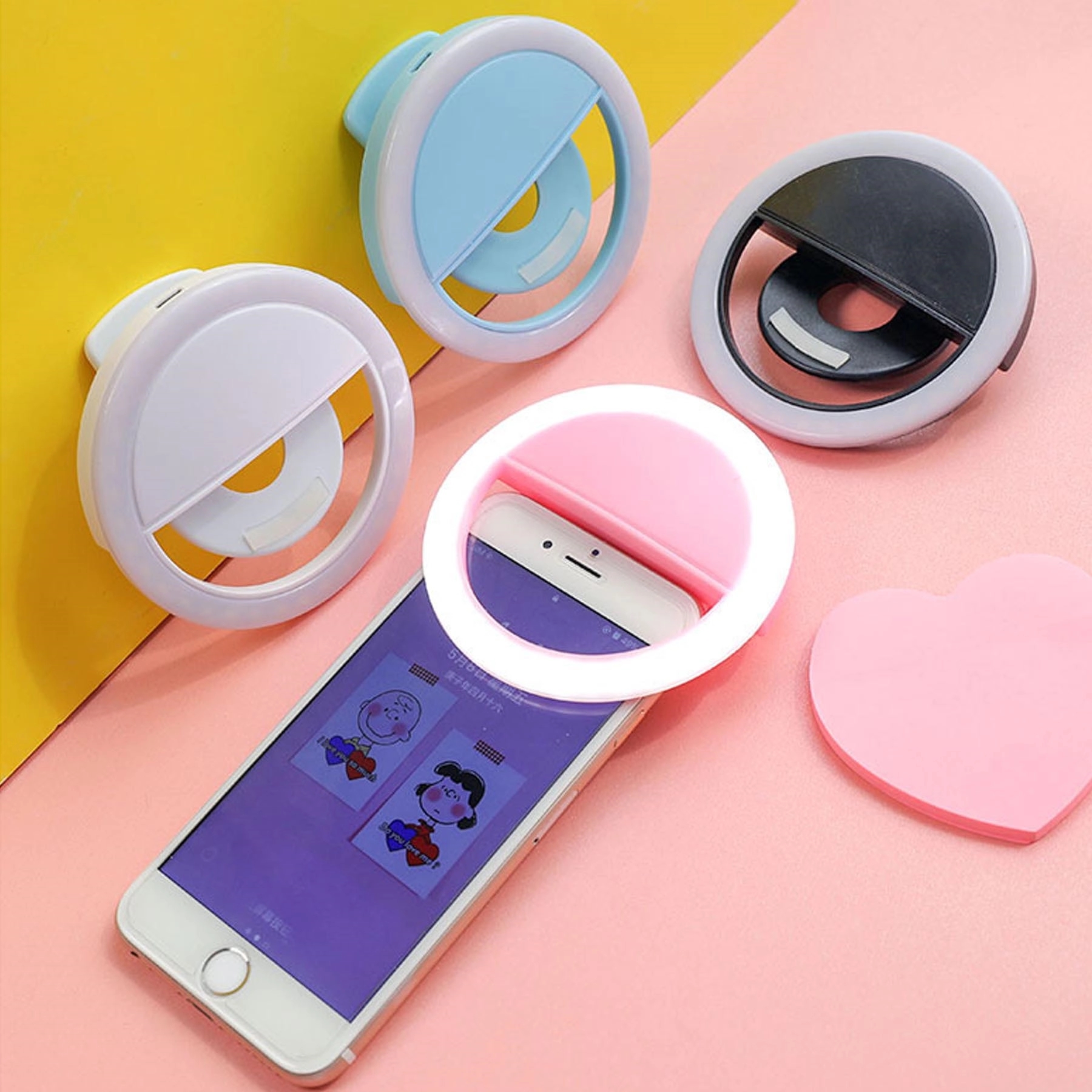 LED Rechargeable Phone Selfie Fill Ring Light 3