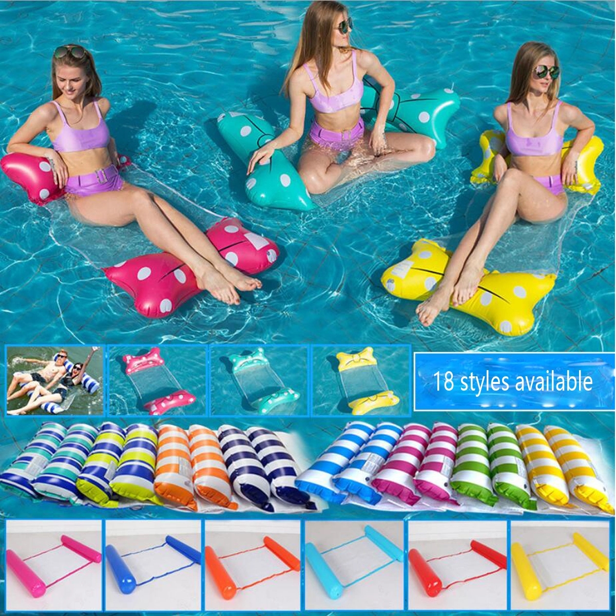 4-in-1 Hammock Inflatable Pool Float 2