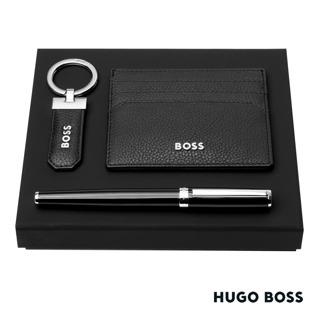 Hugo Boss® Rollerball Pen, Key Ring & Card Holder Set 4