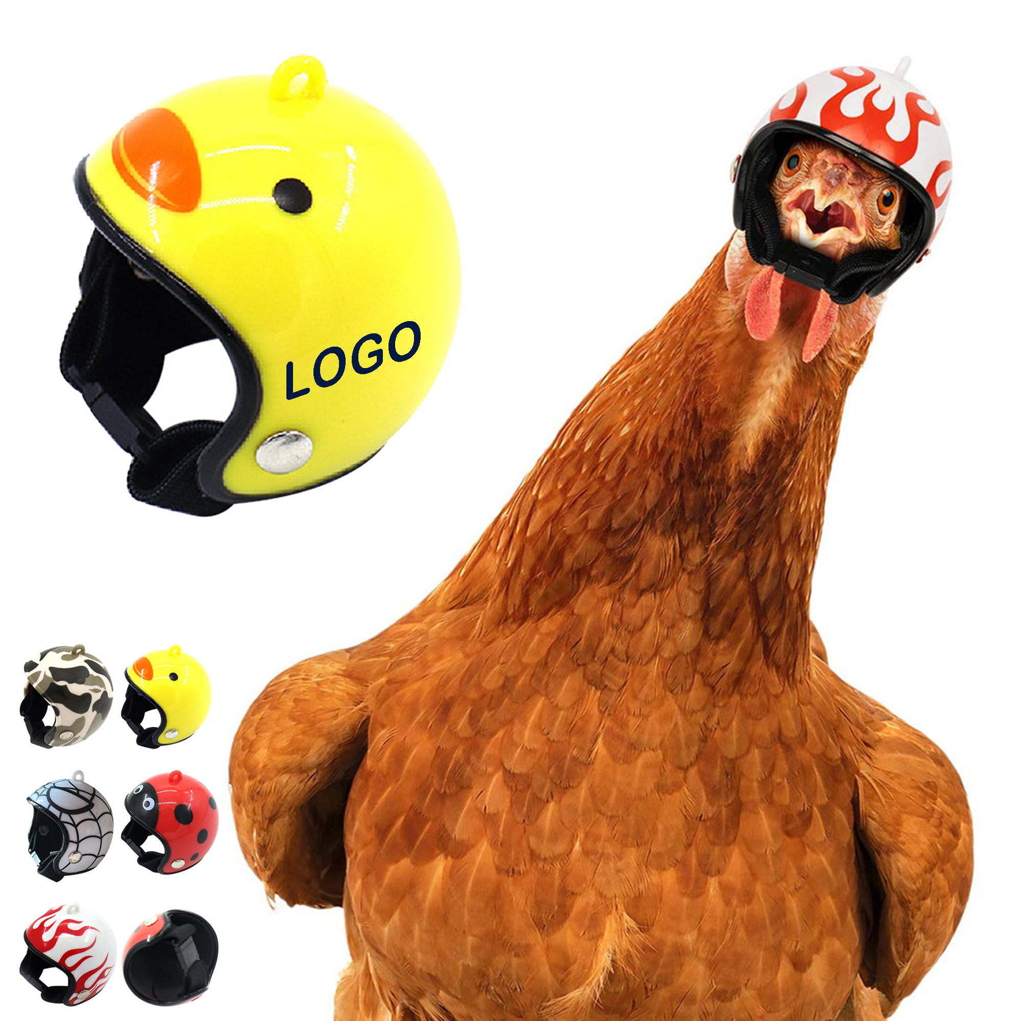 Custom Chicken Safety Helmet 3