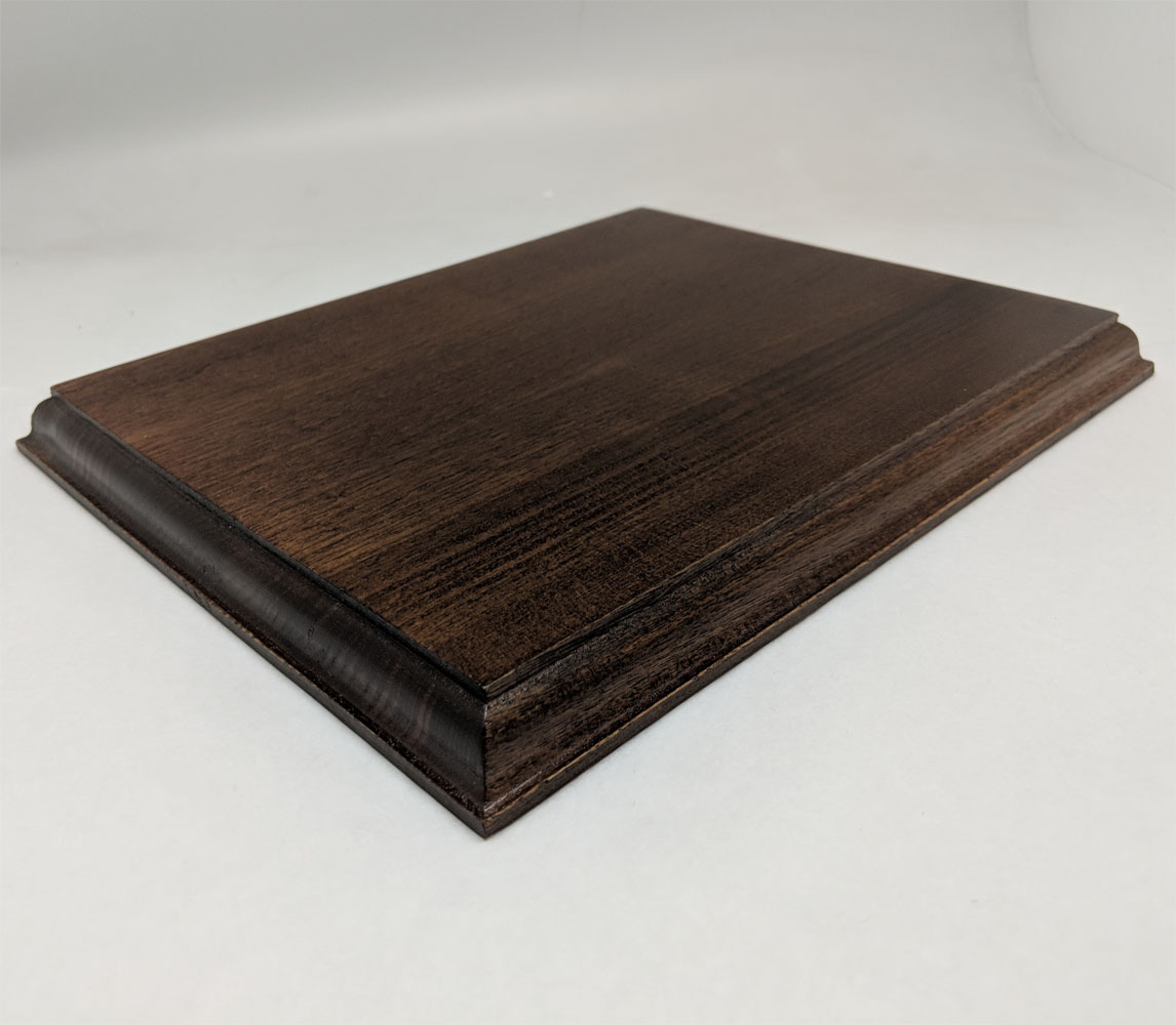 Step-Edge Genuine Walnut Plaque with Sublimatable WhitePlate 6