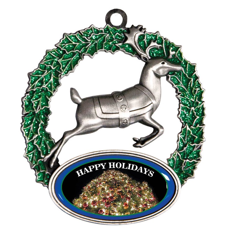 Vibraprint® Reindeer Holiday Ornament
