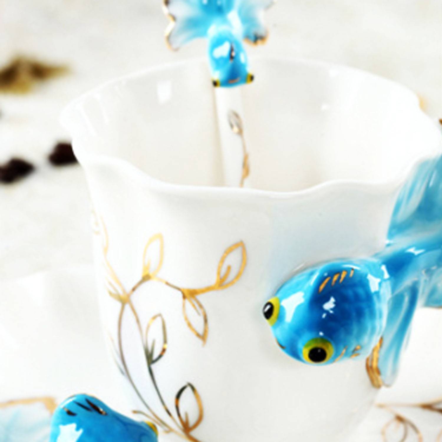 Ceramic china fish mug 6